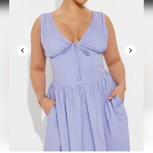 Elegant Lavender Sleeveless Dress